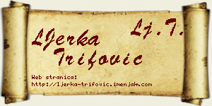 LJerka Trifović vizit kartica